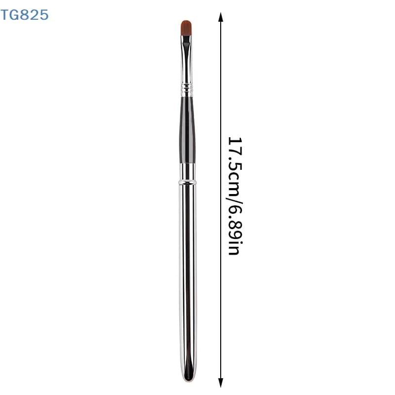 Retractable and Adjustable Eye and Lip Makeup Brush with Protective Cover, Portable Cosmetic Beauty Tool