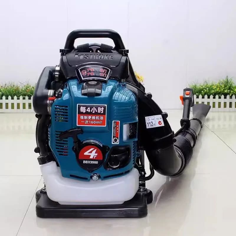 4 Stroke Gasoline Leaf Blower 75.6CC Backpack Cordless Gasoline BBX9900 Air Blower for Yard Garden Lawn Care and Street Cleaning