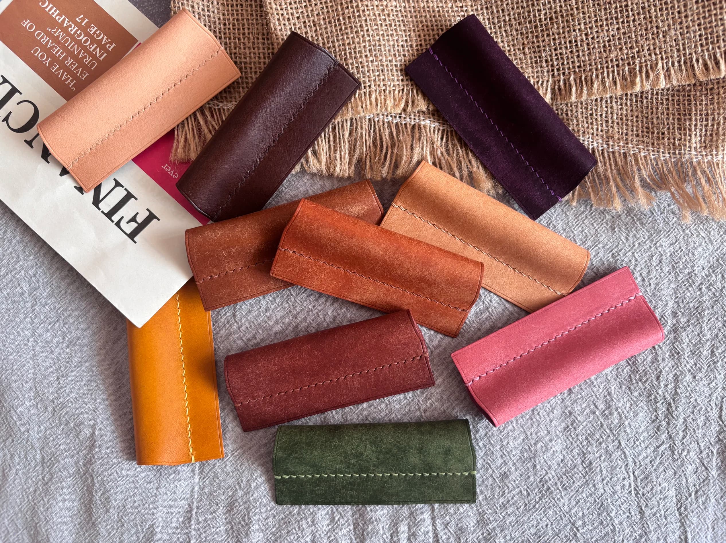 Geniune Leather Pen Holder Stickable Reusable Pen Storage Retro Journal Planner Accessories DIY Pen Insert