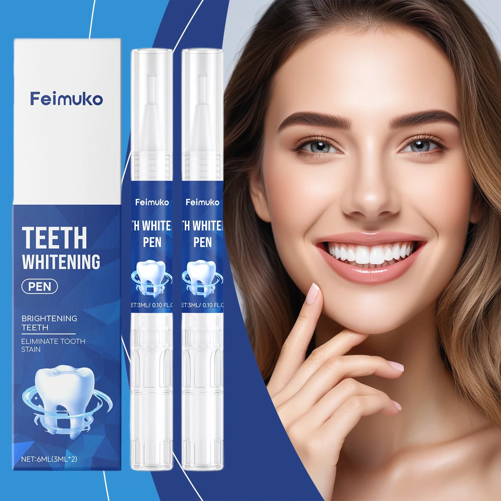 Whitening brush for teeth pigment removal dazzling clean spots lighten refresh breath restore teeth color tools for oral hygiene care