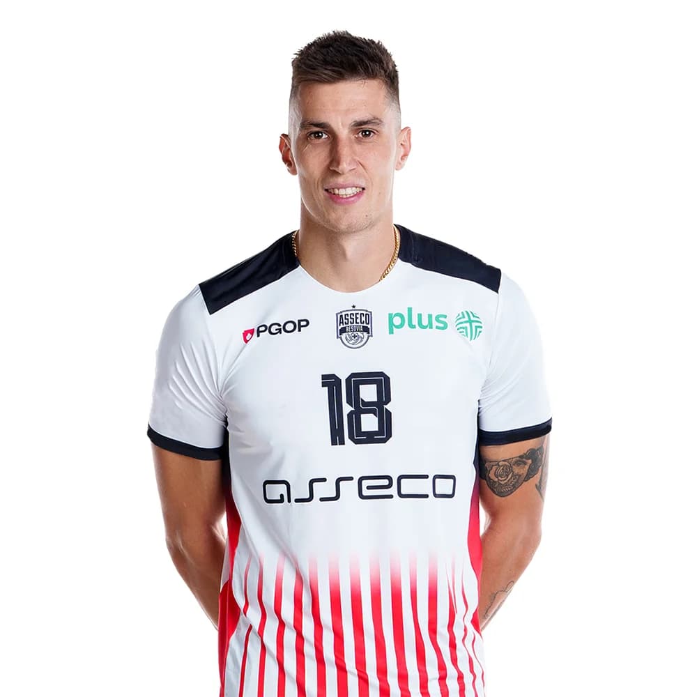 T-shirt da uomo ad asciugatura rapida per allenamento pallavolo 25-26 Asseco Resovia Rzeszów - Abbigliamento sportivo comodo da uomo