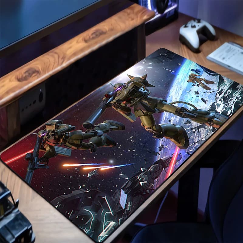 Mouse Mat Mechanic Warrior Gundam Zaku II Mouse Mat Rubber Play Mat Laptop Desk Mat HD Mouse Accessories PC Keyboard