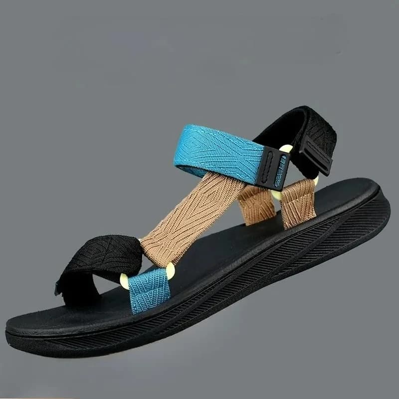 New Men's Sandals for Exterior with Support Rainbow Planting, Yoga Solothurn, Gladiator Model, Open Point, Beach slippers Anti-slip and Resistant, Flats