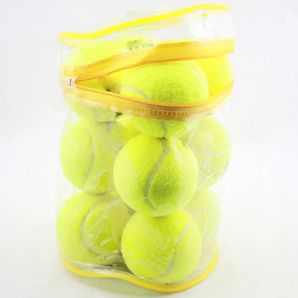 12 Palline da Tennis da Allenamento Stile Torneo con Finitura in Feltro per Allenamento, Pratica con Macchina Lanciapalline, Gioco all'Aperto e al Chiuso, Migliorato