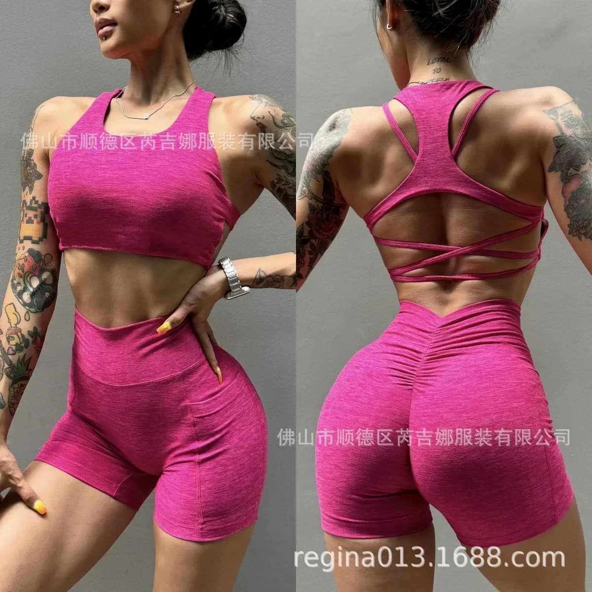 Leggings sportivi leggeri in tessuto cationico anti-abrasione, sexy, con effetto push-up sui glutei, per fitness e yoga.
