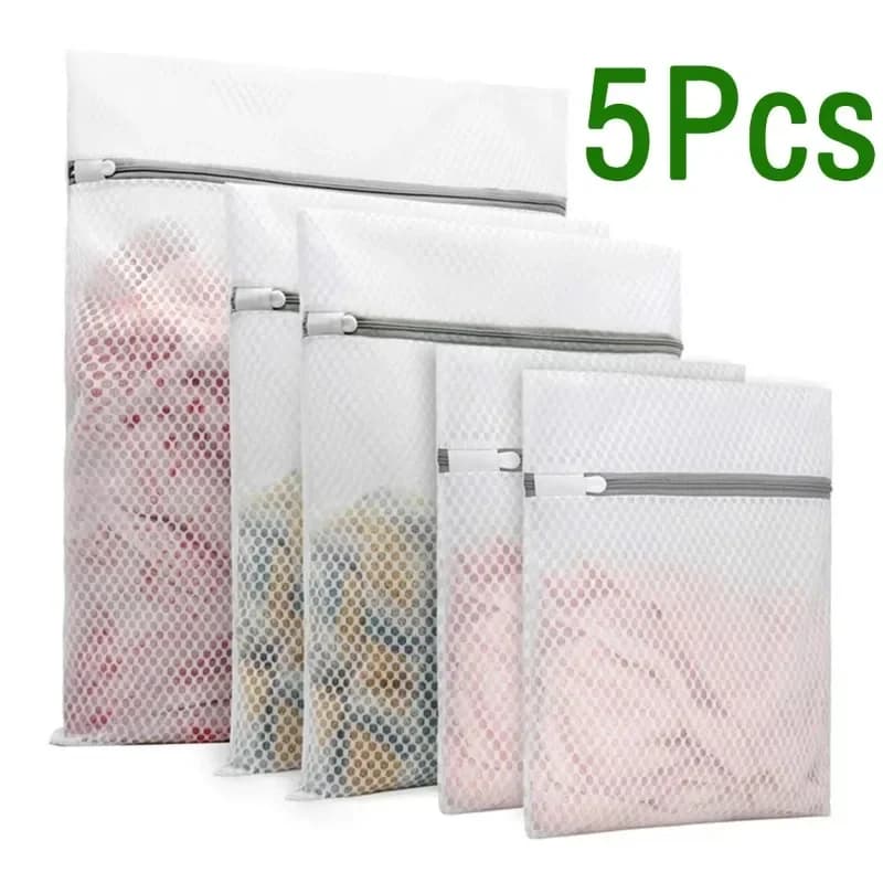 5/10 pieces durable mesh linen bags for reusable honeycomb net linen for washing machines