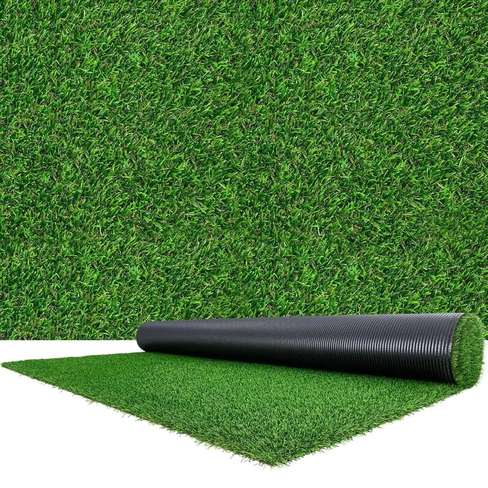 Artificial Grass, 15 X 7 Ft Fake Grass Turf Rug, 1.38 in Pile Height Realistic Synthetic Lawn Carpet Roll Mat, Customized