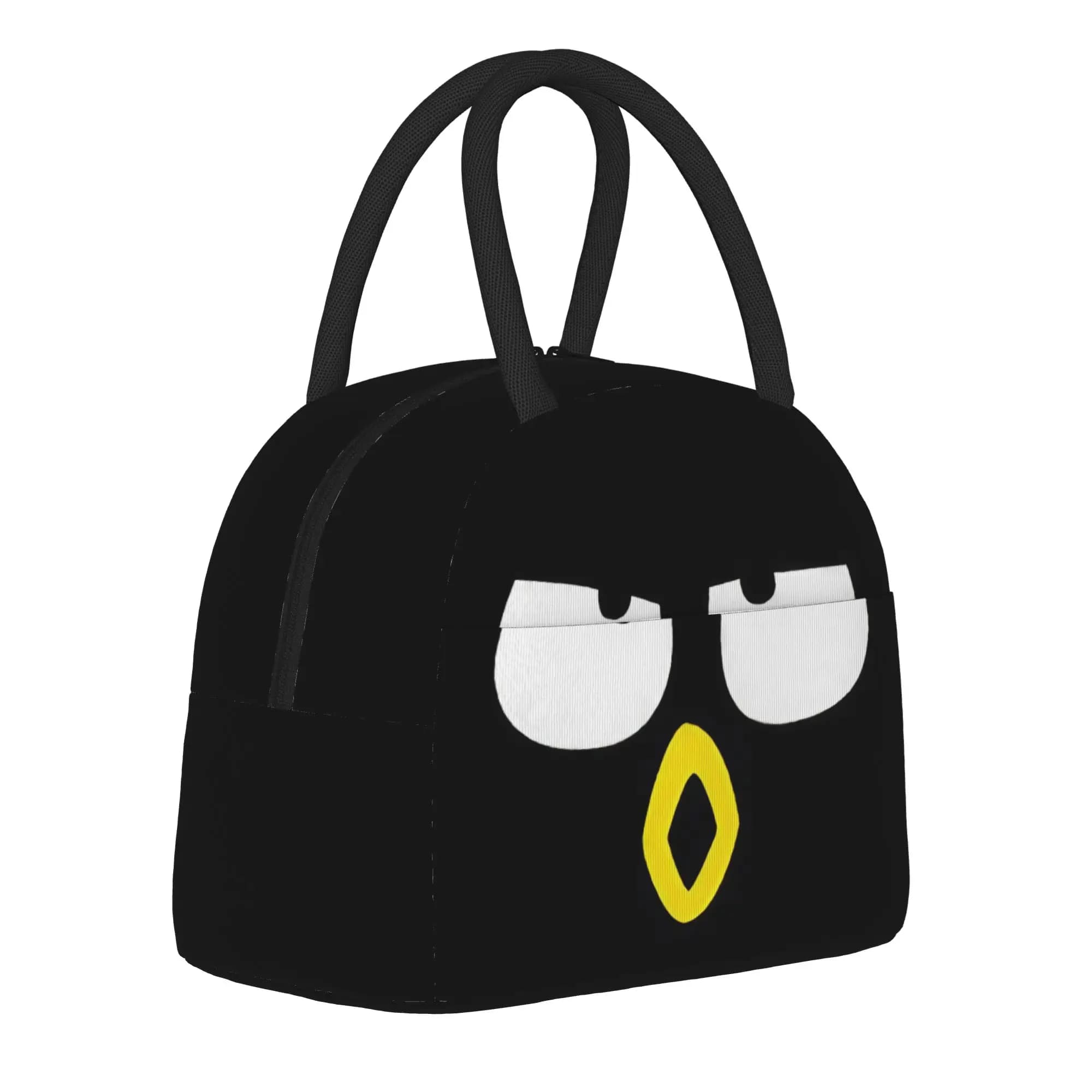 Borsa termica per il pranzo con faccia di pinguino, borsa termica riutilizzabile, contenitore per il pranzo, pinguino Badtz Maru, borsa portatile per il pranzo, borsa da viaggio