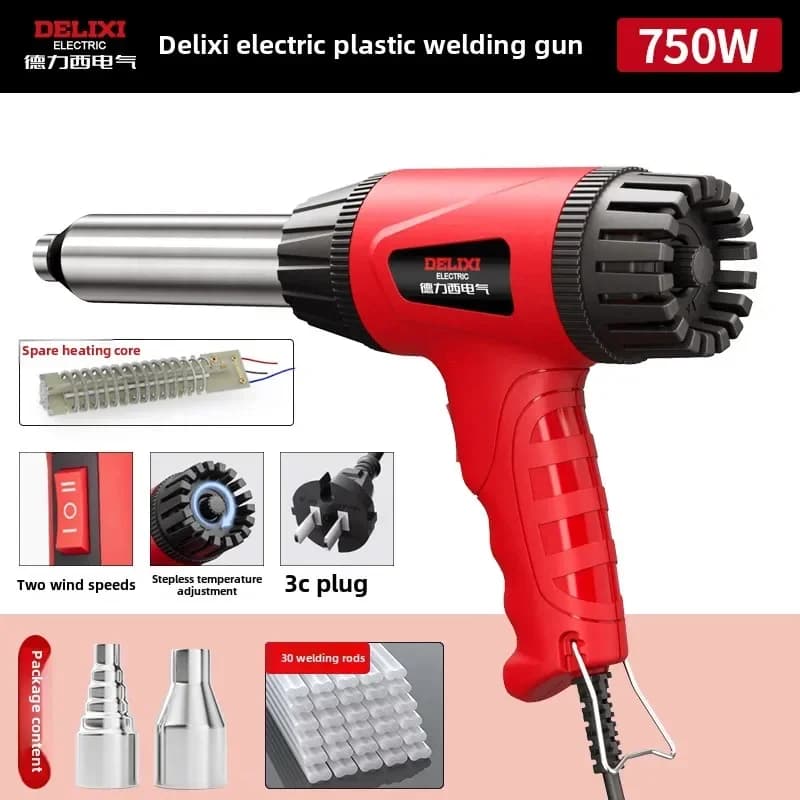 Pistola termica per torcia per saldatura in plastica elettrica compatta 220V per la riparazione del paraurti dell'auto Strumento per saldatura in plastica PP Mini pistola per saldatura in plastica