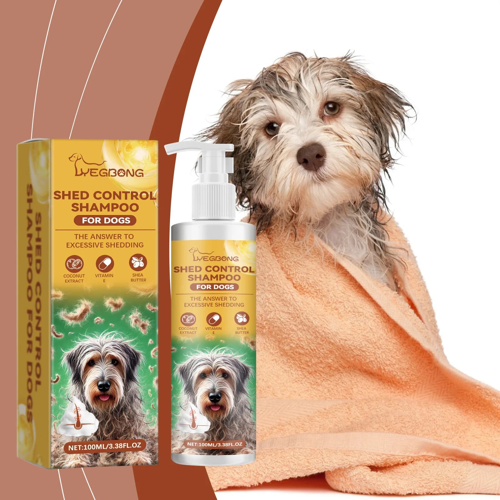 FANDAO Shampoo per Cani con Essenza Vitaminica - Cura Delicata Idratante e Ammorbidente per Pelo Liscio Formula Naturale per Pelli Sensibili