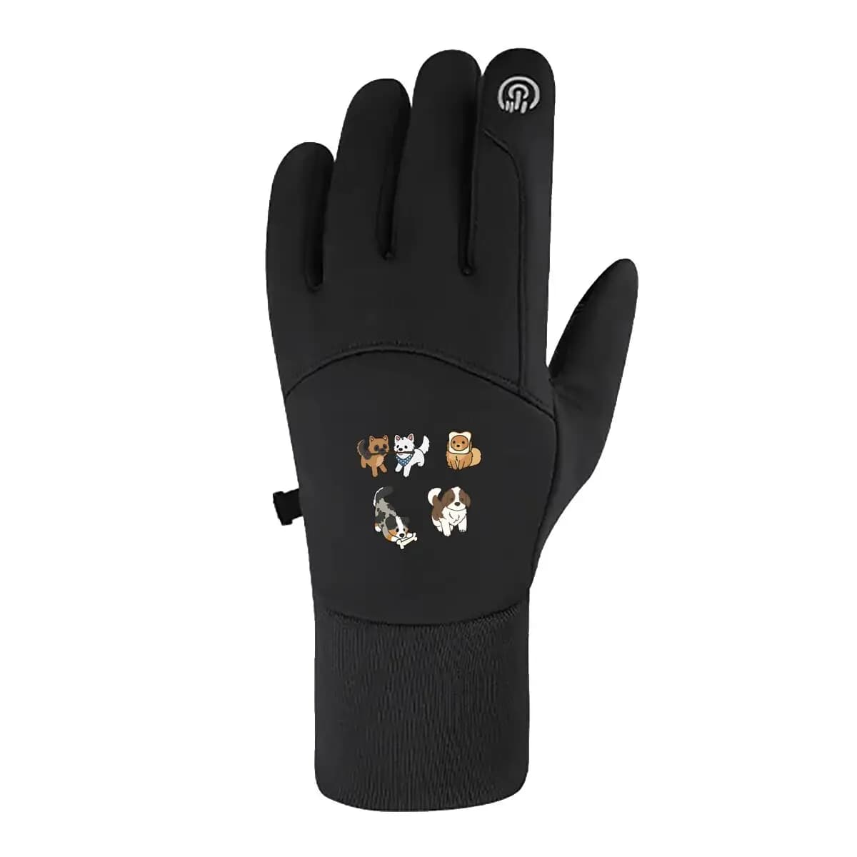 Cat Art porta guanti freddi da ciclismo caldi antivento impermeabili unisex di energia carina