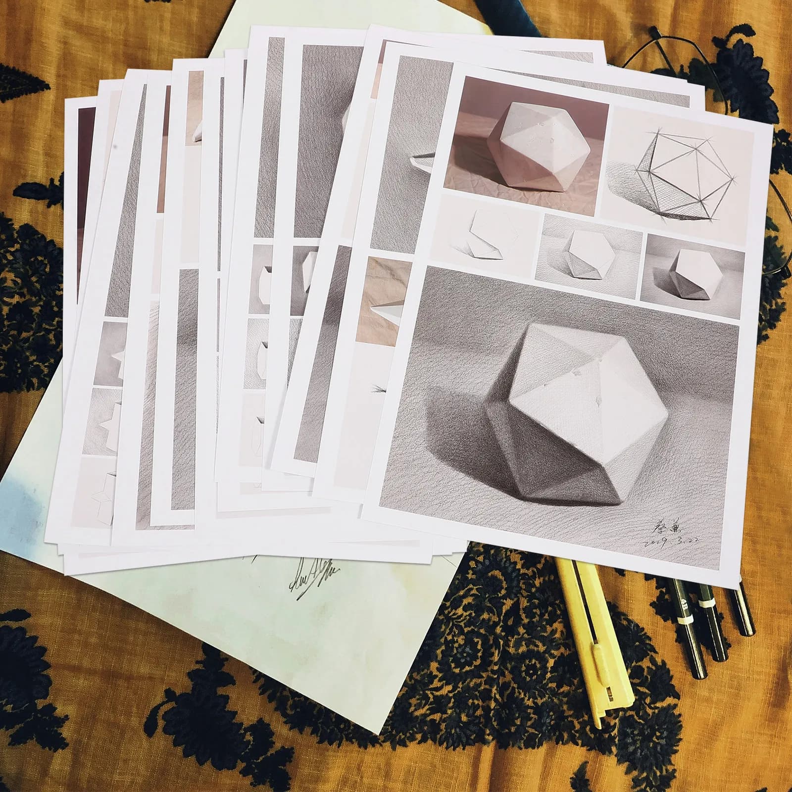 Sketching Card Paper Manuscript Sketch Practice Book Comprehensive Guide Drawing Copy Card Step by Step for Beginners and
