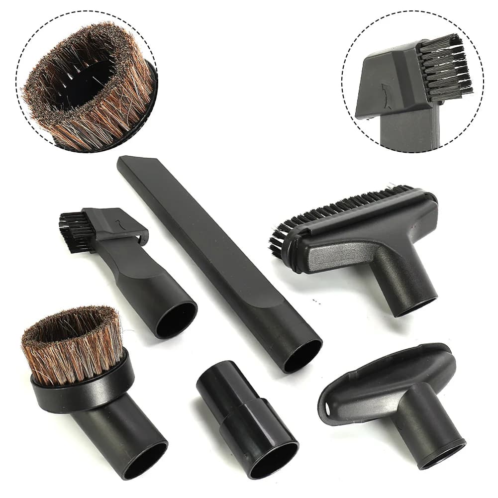 Accessori di ricambio per spazzole per pulizia Kit tutto in uno Strumento per la pulizia delle fessure per l'artigianato Strumento per ugelli per tubi flessibili 6 pezzi