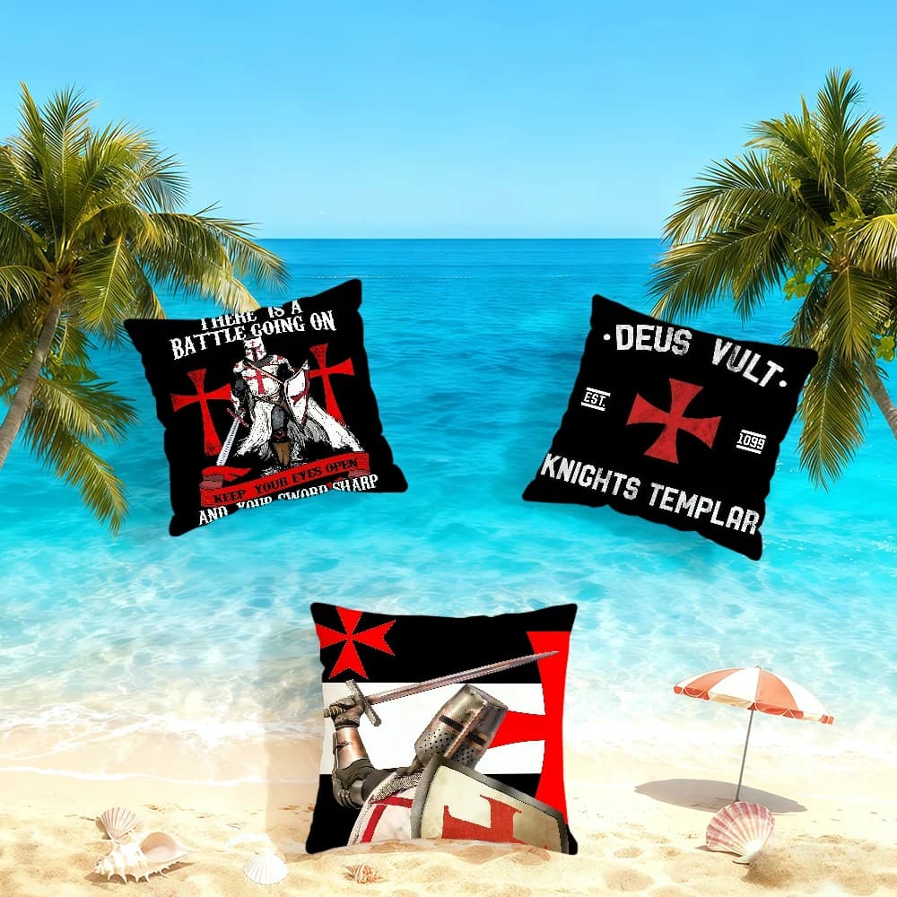 Knights Templar cushion cover Home Bedding Sofa living Room pillowcase Simple Soft Skin Cushion Cover Party Gift