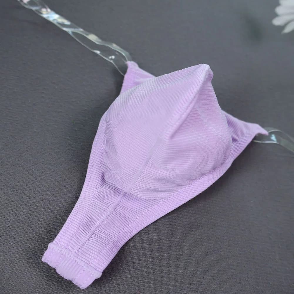 Uomo Solido Trasparente Fascia Sottile Biancheria Intima Brasiliana Perizoma Traspirante Lingerie Sexy Gay Sissy Pouch Breve Lingerie Mutande da Uomo