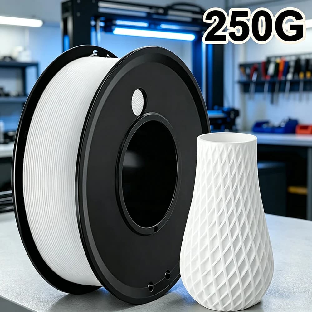 3D Printer Filament PLA White Filament 250g 1.75mm Dimension Accuracy +/- 0.03mm, 3D Printing Filament