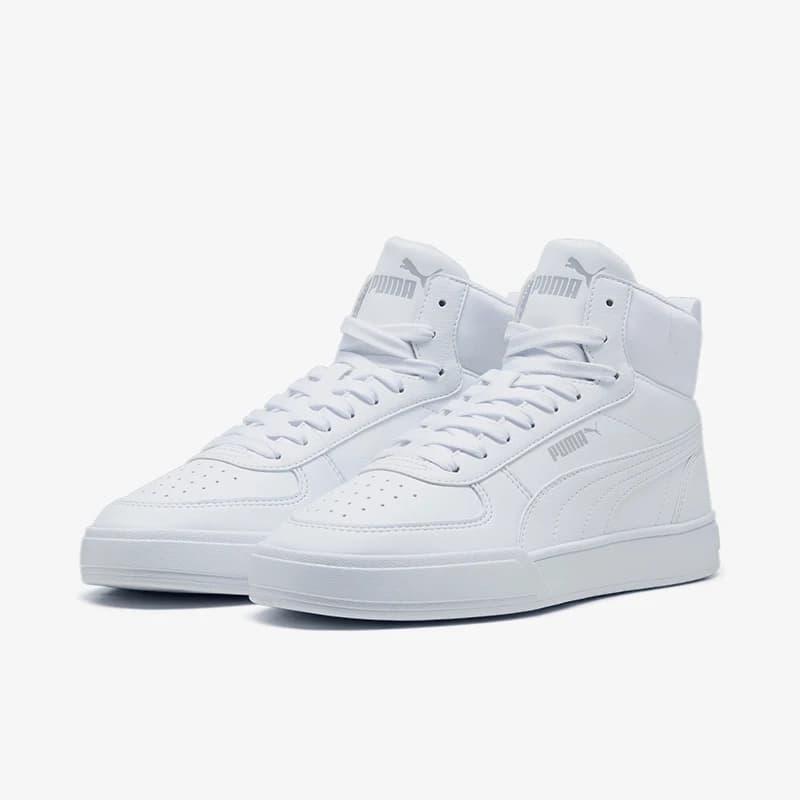 Puma genuine CAVEN Men's and Women's Simple Leather Thick Sole Mid-Cut Sports Sneakers 401799-01