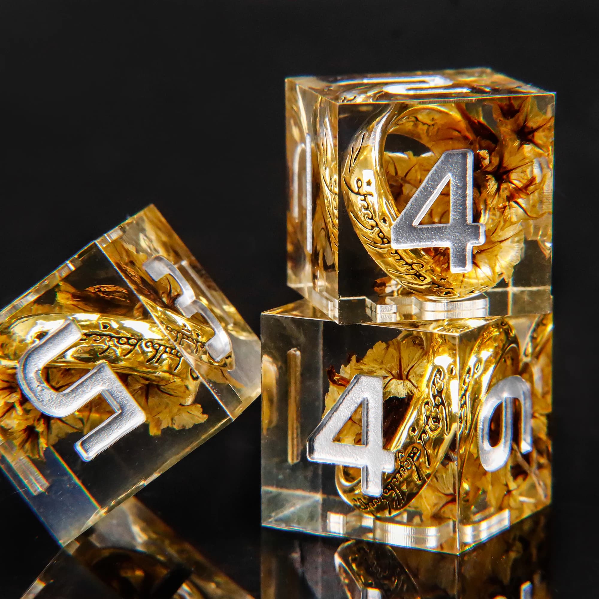 Anello per dadi D6 in resina DnD Lord of Dice Set poliedrico per Dungeons And Dragons l'anello Dice per giochi da tavolo D&D Dice Gift