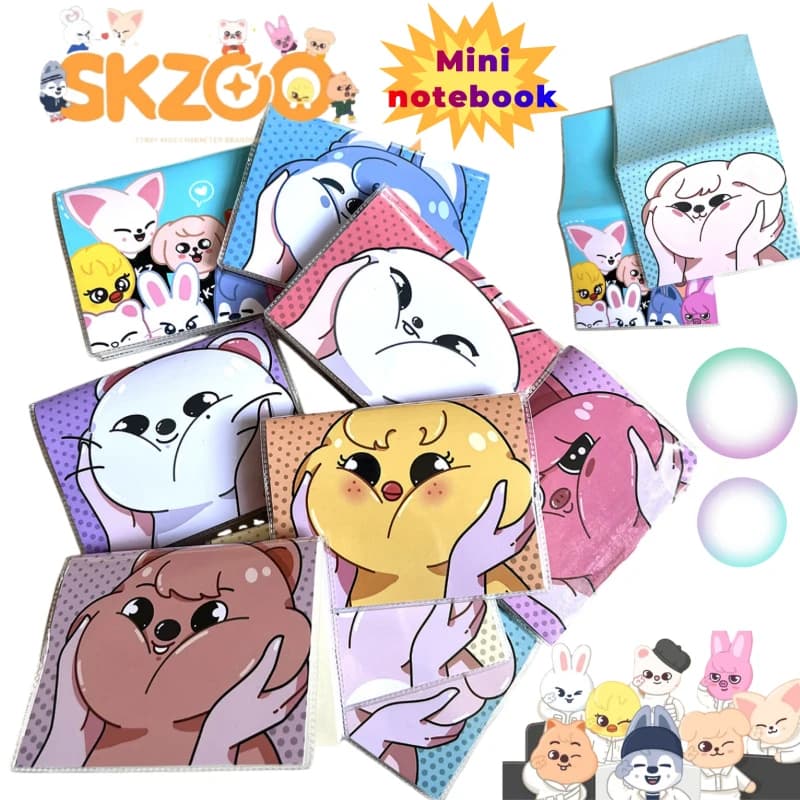 SKZOO Stray Kids PuppyM Bbokari Wolf Chan Mini Quaderno Portatile Multifunzionale per Lavoro e Studio