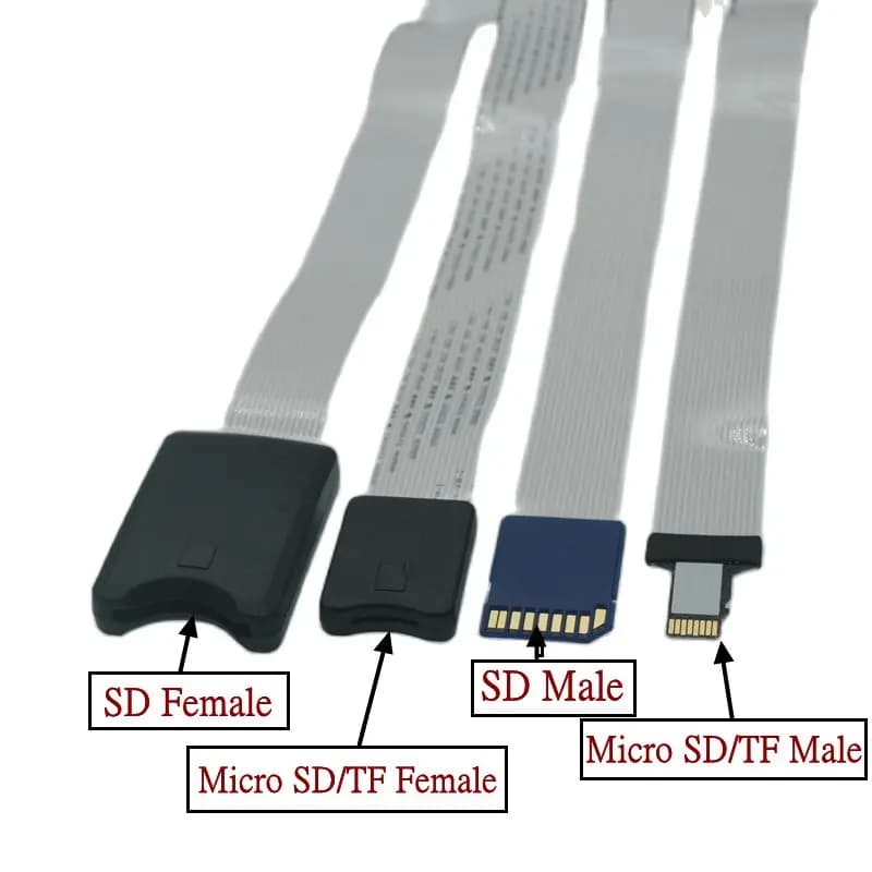 SD Card Female To TF Micro SD Male SD To SD/TF To TF Flexible Card Gps Extension Cable Extender Adapter Reader Drop Ship