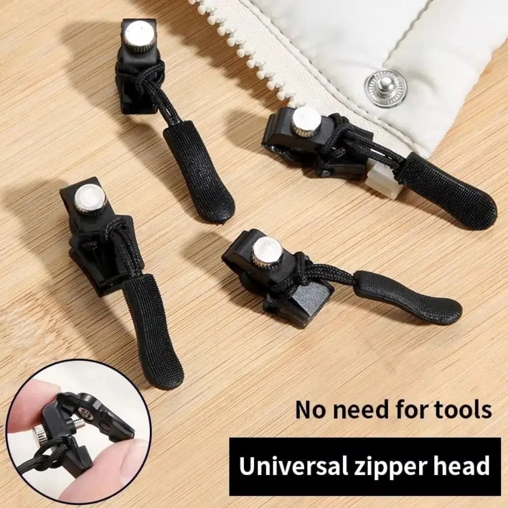 Kit di Riparazione Cerniere Universale da 27 Pezzi, 3 Misure, con Denti Rimovibili e Testine Fisse, Durevole, Senza Cuciture