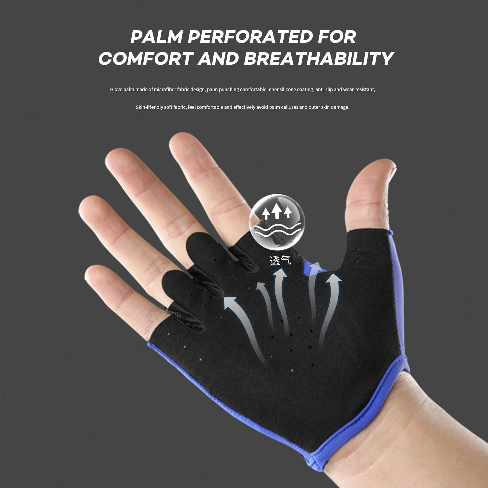 Women's Fitness Gloves with Wrist Support, Breathable, Anti-slip, with Gel Bearings for Weight Lifting, Gym Training, Bodybuilding, Sport, Palm Protection