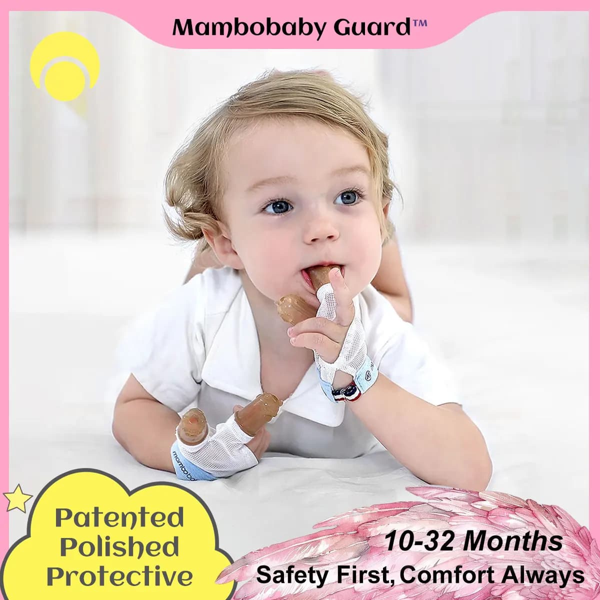 Mambobaby Guanti anti-mordere le unghie con dita in silicone Fermare il pollice Massaggiagengive per unghie Succhiare l'abitudine Guanto per dentizione Baby Kid