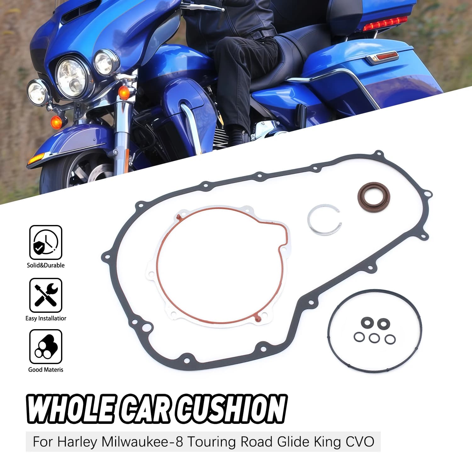 Kit Guarnizioni Coperchio Frizione Primaria Moto Per Harley-Davidson Milwaukee-8 Touring Road Glide King CVO 2017 2018 2019 2020 M8
