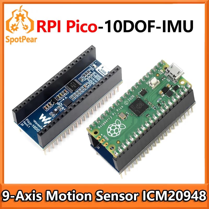 IMU 10- Sensor Module DOF for Raspberry Pi Pico chips integrated ICM20948 and LPS22HB