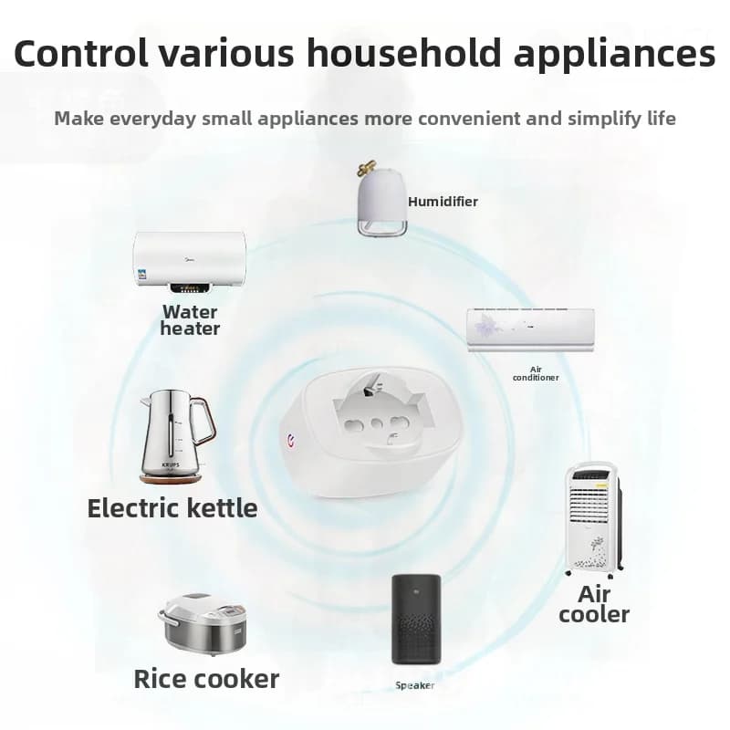 Smart socket WiFi 16A Graffiti Italian indicator with voice control Alexa App mobile Overload compatible with remote European socket