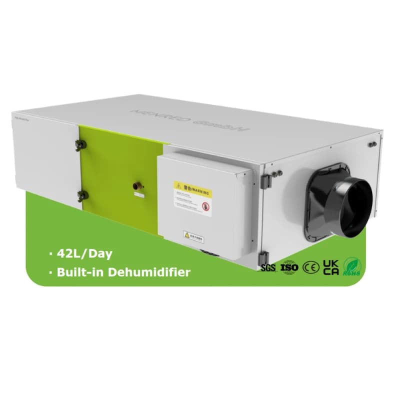 Deumidificatore da Incasso in Metallo 42L/G con Purificazione e Aria Fresca, Montaggio a Soffitto per Uso Domestico e Ospedaliero OEM/ODM