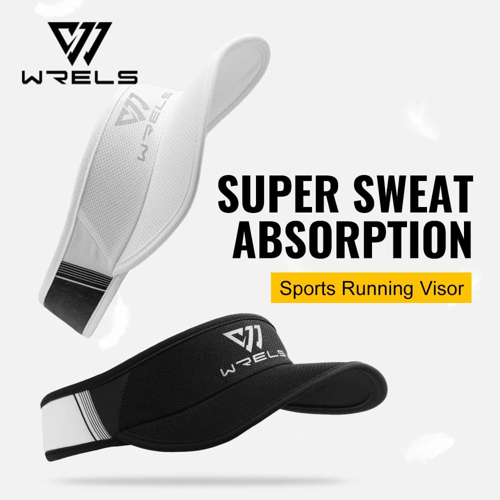 Visiera Rinfrescante Elastica WRELS con Protezione UV, Cappello Vuoto da Uomo e Donna per Sport, Tennis, Golf, Corsa, Leggero e Pieghevole