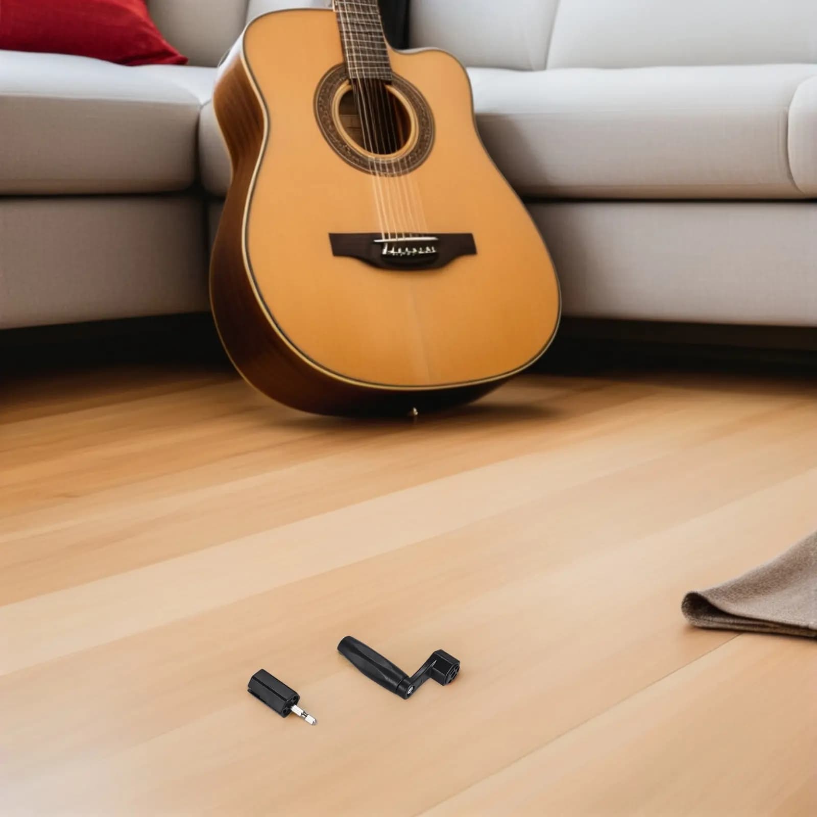 2 Pezzi Avvolgicorde per Chitarra Nero 2-in-1, Strumento di Accordatura Elettrico e Manuale per Chitarra Acustica, Elettrica e Ukulele, Estrattore di Chiavi di Precisione