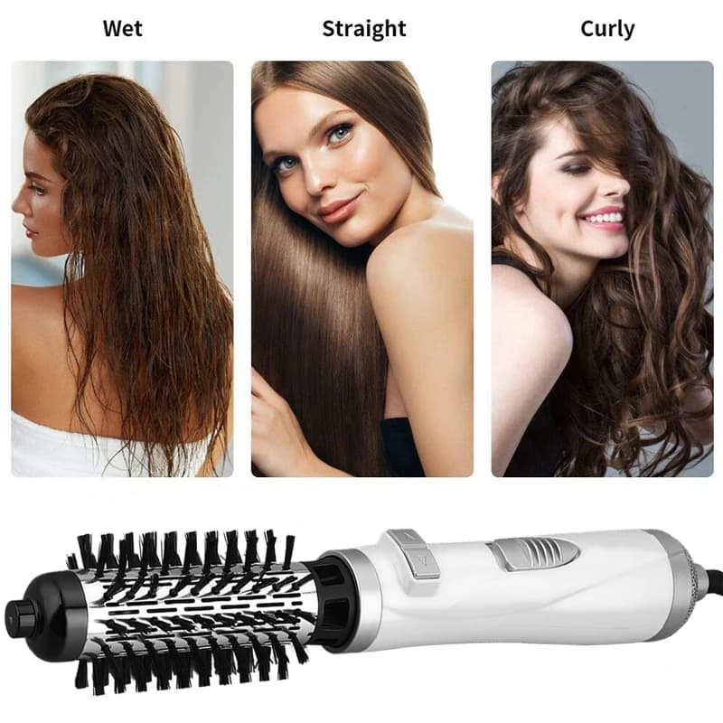 Multifunctional Hair Curler One Step Comb 2in1 Automatic Rotating Hair Dryer Brush Roller Hair Straightening Comb Curling Iron