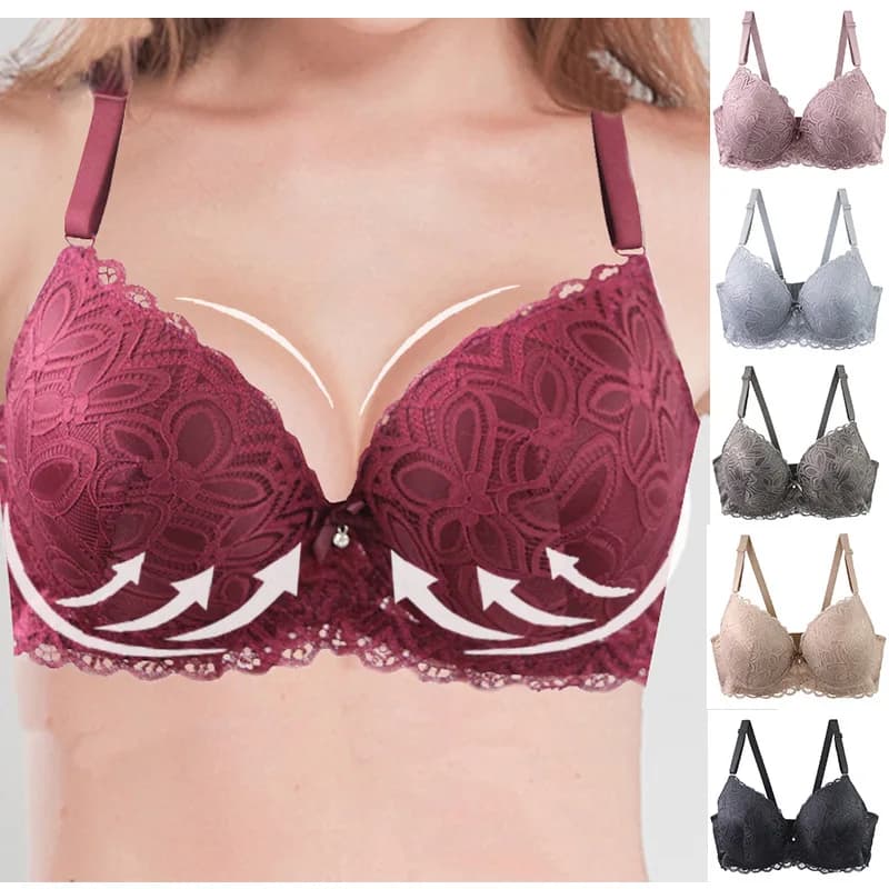 Bestseller Transfrontaliero: Reggiseno a Coppa Grande Sexy con Effetto Push-Up, Intimo per Seno Abbondante, Stile Casual, Pantaloni Lunghi a Vita Bassa in Tessuto di Nylon