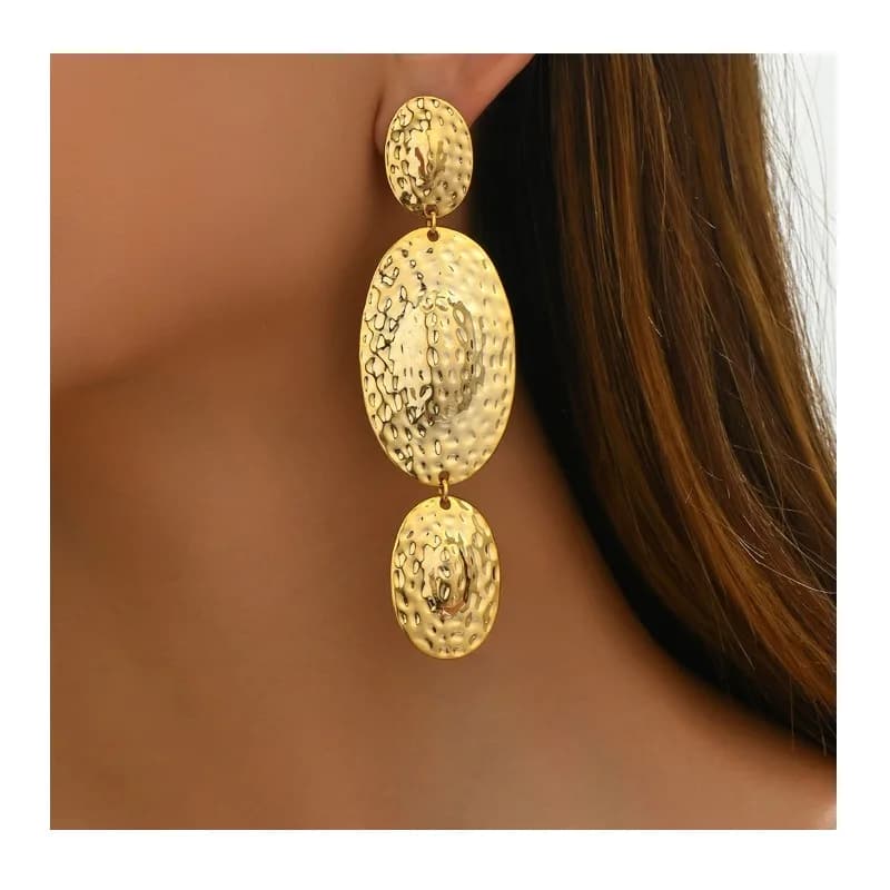 Orecchini da Donna in Stile Esagerato alla Moda, Orecchini a Perno di Nicchia di Alta Gamma con Design ad Anello in Metallo, Orecchini Versatili