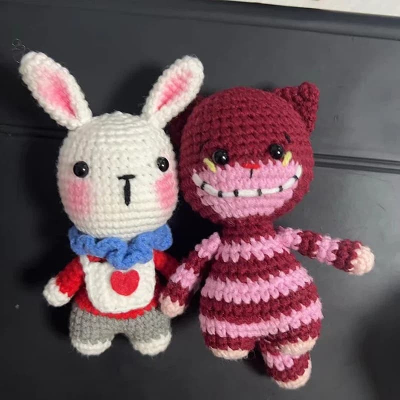 circa 18 cm Bella bambola da orso fatta a mano Regalo giocattolo all'uncinetto, regalo di compleanno per bambola lavorata a maglia di lana per bambini (prodotto finito, non fai da te)