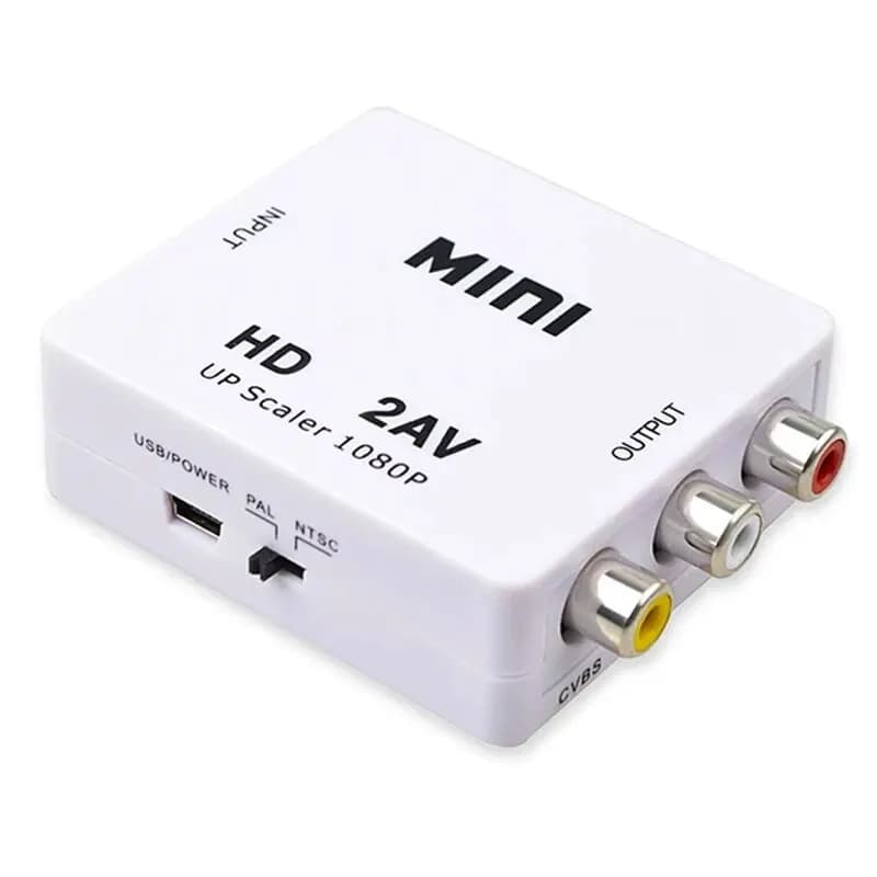 Convertitore adattatore HDMI compatibile con AV RCA MINI Box RCA AV CVSB LR Convertitore scaler AV composito video per proiettore HDTV PC