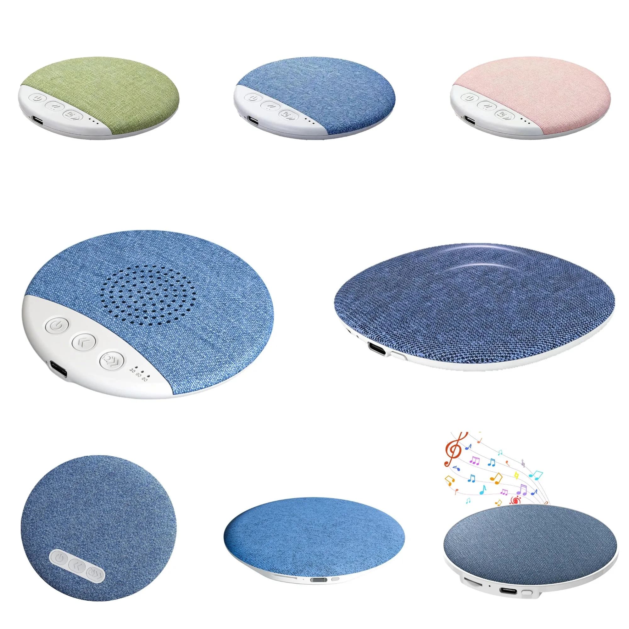 Altoparlante Bluetooth di Alta Gamma per Cuscino, Stereo con Bassi e Rumore Bianco, con Timer per il Sonno, Regalo Ideale