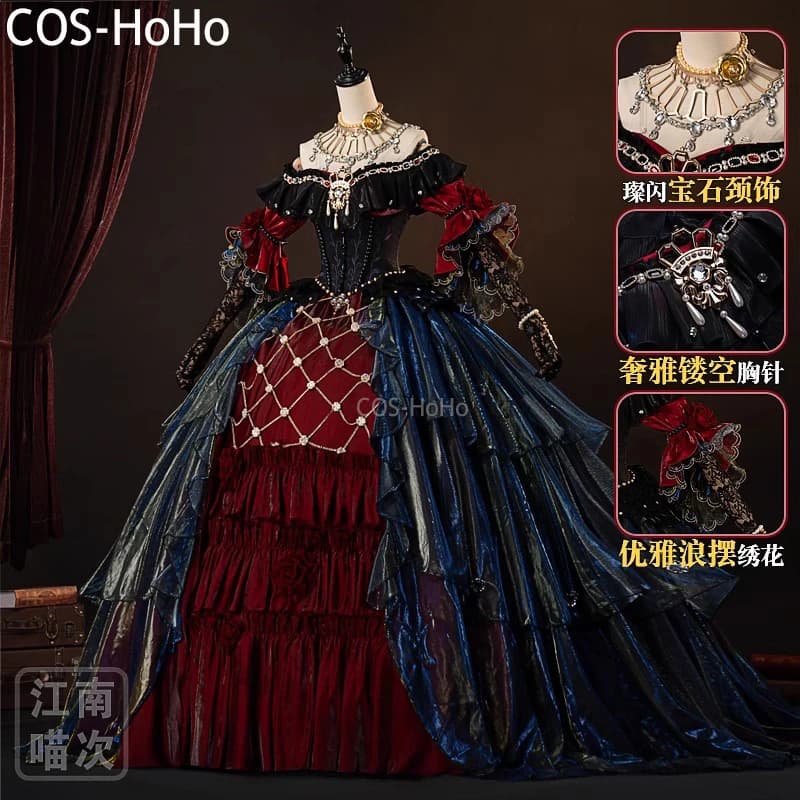 COS-HoHo Identity V Marie Bloody Queen Abito da gioco Splendido abito uniforme Costume cosplay Halloween Party Gioco di ruolo Outfit Donna