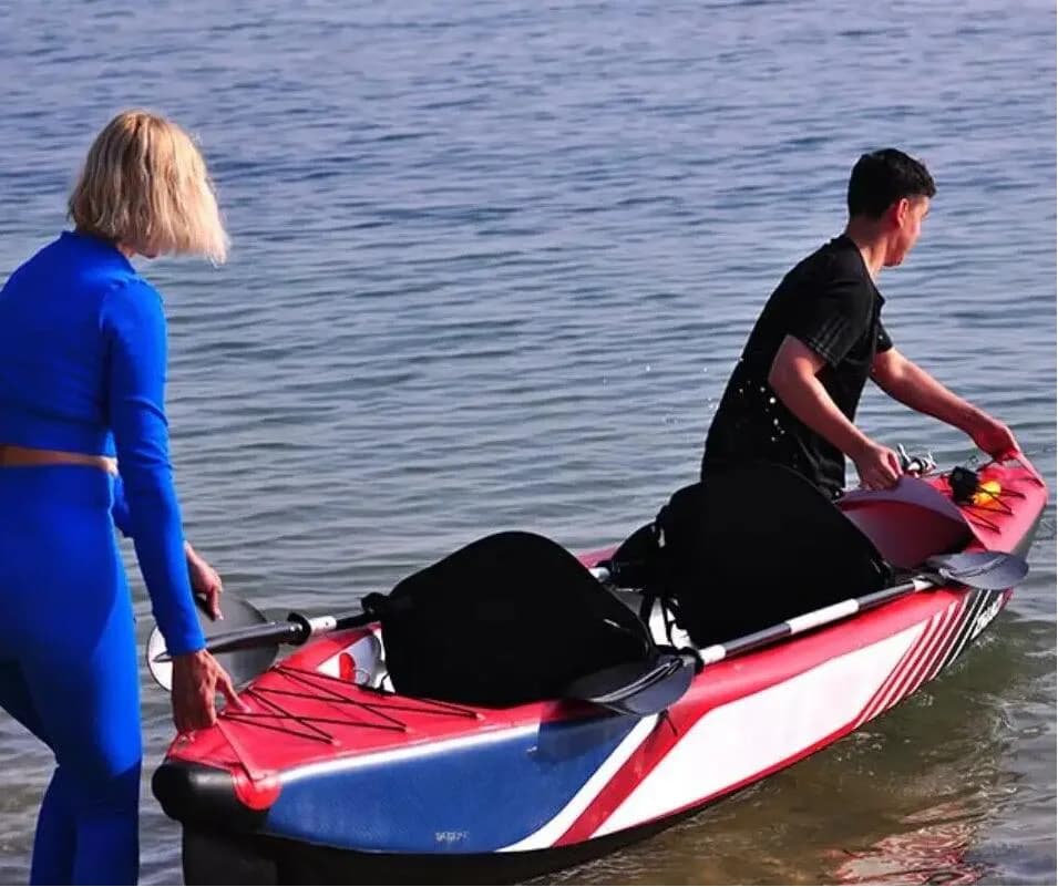 Kayak Gonfiabile ad Alta Pressione per Pesca in Mare, Oceano e Lago con Pagaia e Sedile