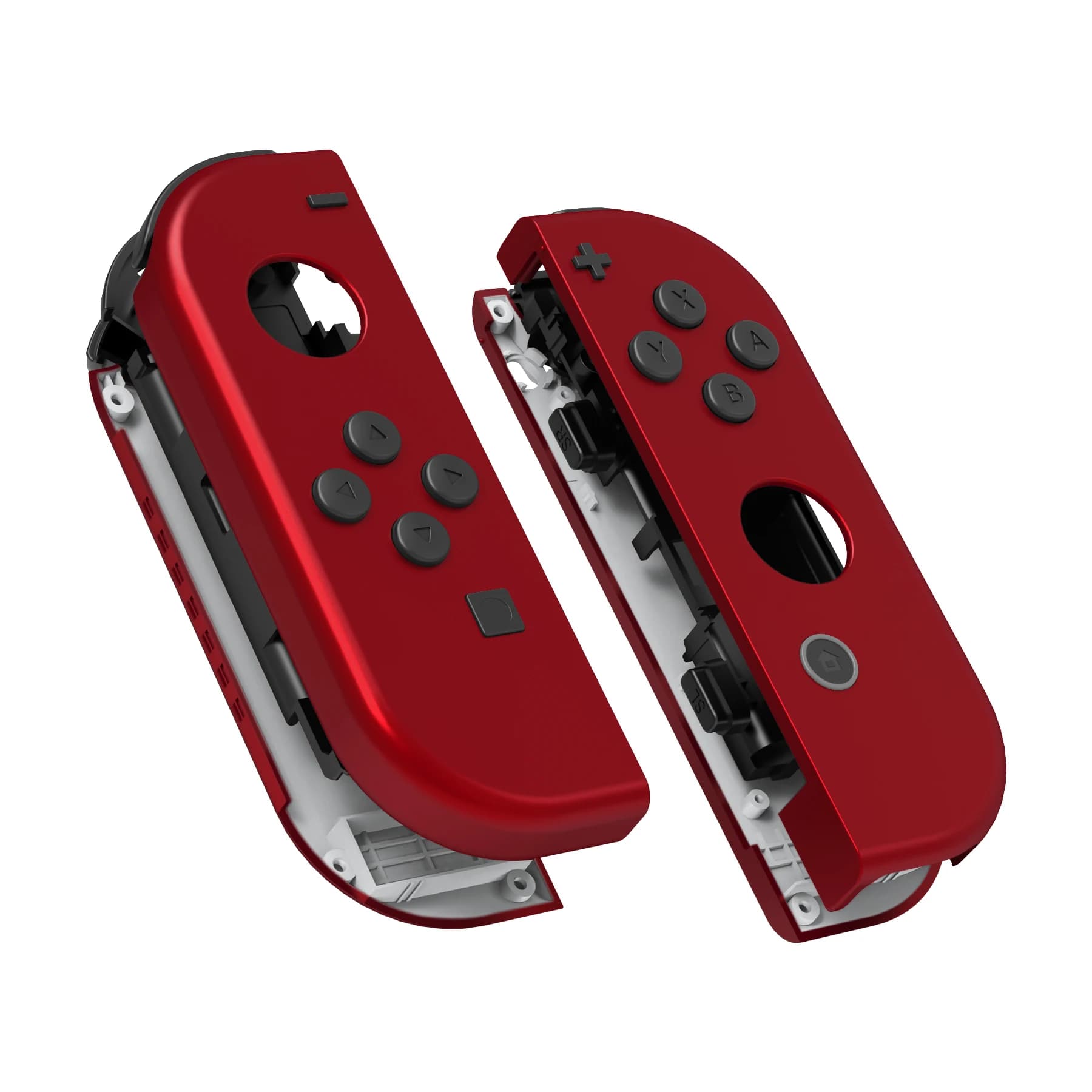 EXtremeRate sostituzione Soft Touch custodia rossa con pulsanti Set completo custodia Shell personalizzata per Nintendo Switch JoyCon e OLED JoyCon