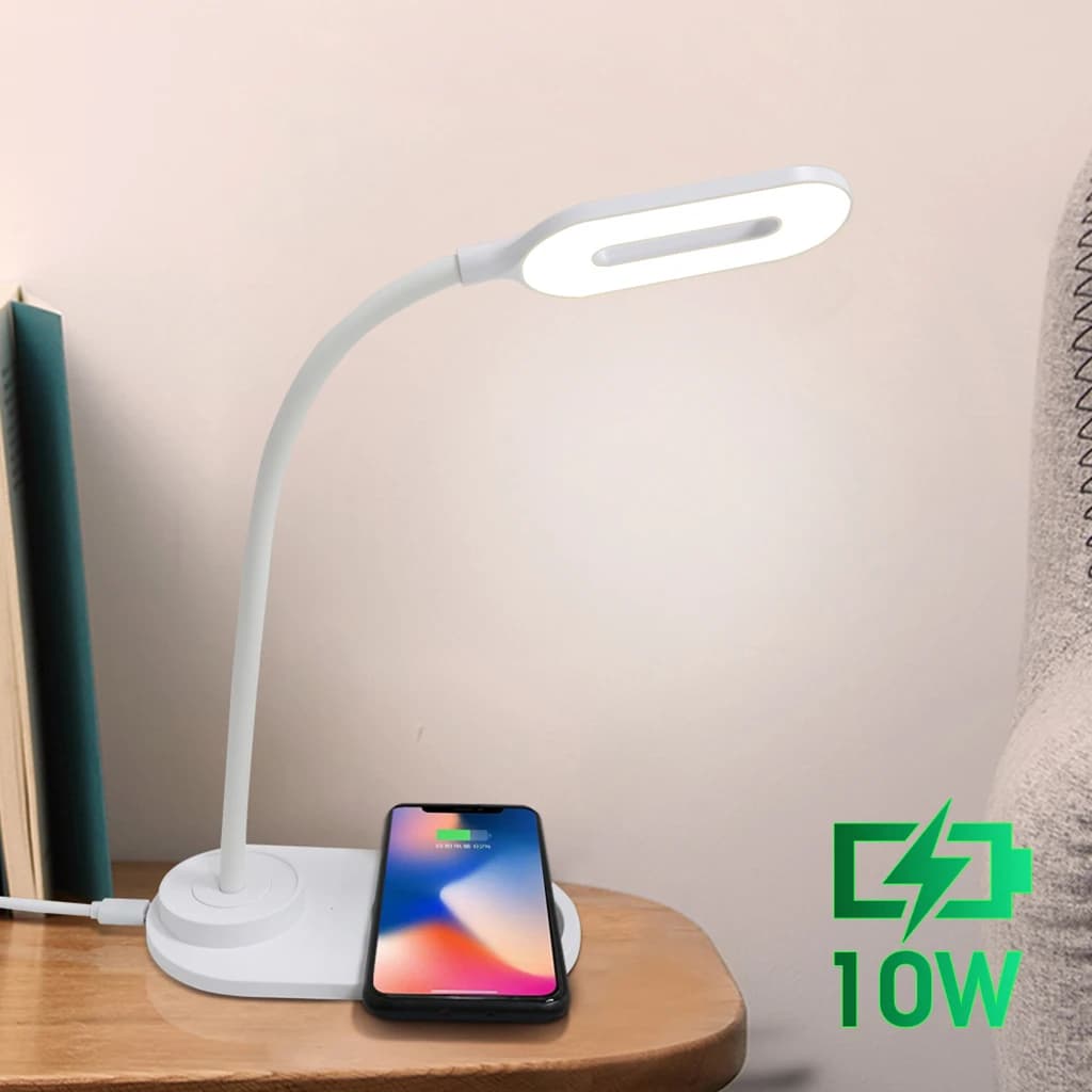 Telephone charging desk lamp Wireless reading lamp Touch LED table lamp study table lamp flexible night lights room decorating lamps