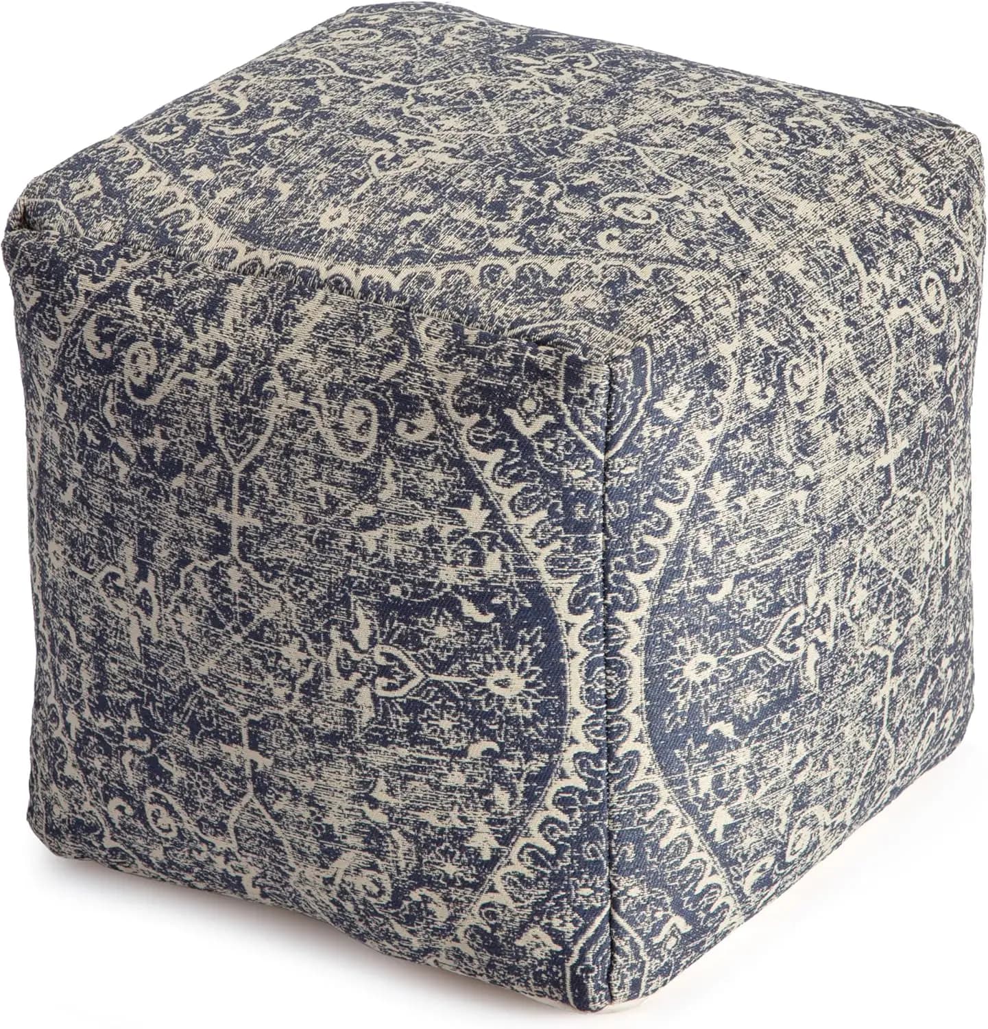 Pouf Ottoman Anji Mountain, Poggiapiedi Fatto a Mano, Sgabello Comodo per Arredamento Soggiorno