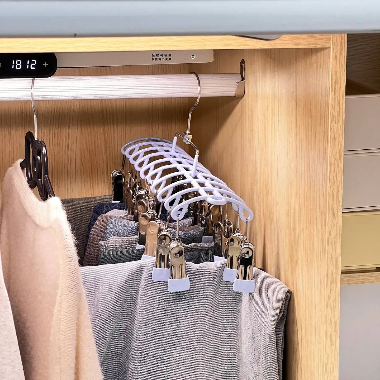 Multi-Purpose Hanger for Clothes Underwear Socks No Trace Clamp Storage Organizer Garment Care Utensils by Fat Pig Mister