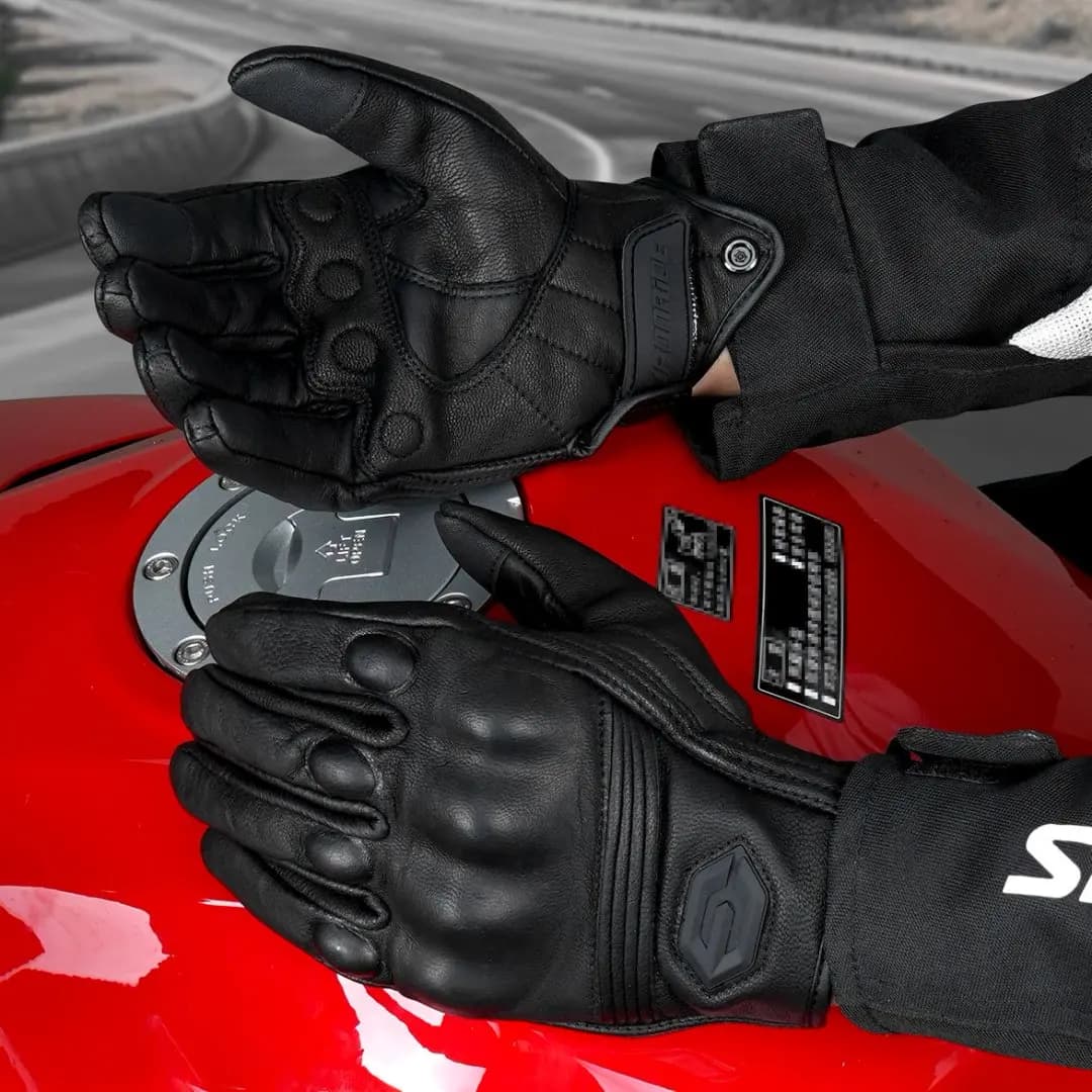 Guanti da moto in pelle Guanti da moto caldi invernali Uomo Donna Guanti da equitazione da motocross Luva anticaduta Guanti da moto touch screen