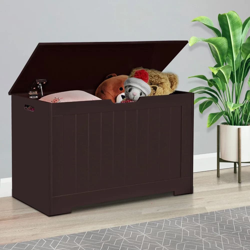 Baule Contenitore 30'' con Panca Portaoggetti e 2 Cerniere di Sicurezza, 3 Colori