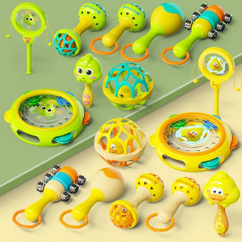 Sonaglio per neonati da 0 a 12 mesi, disponibile in più colori, luminoso e accattivante, amato dai neonati, regalo di Natale