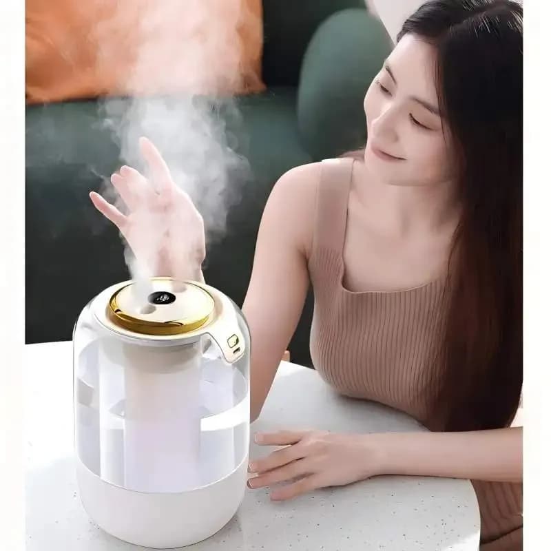 Nuovo Umidificatore d'Aria Ultra Silenzioso 2025, Nebulizzatore a Spruzzo Grande per Camera da Letto/Camera dei Bambini, Sicuro per Donne in Gravidanza e Neonati