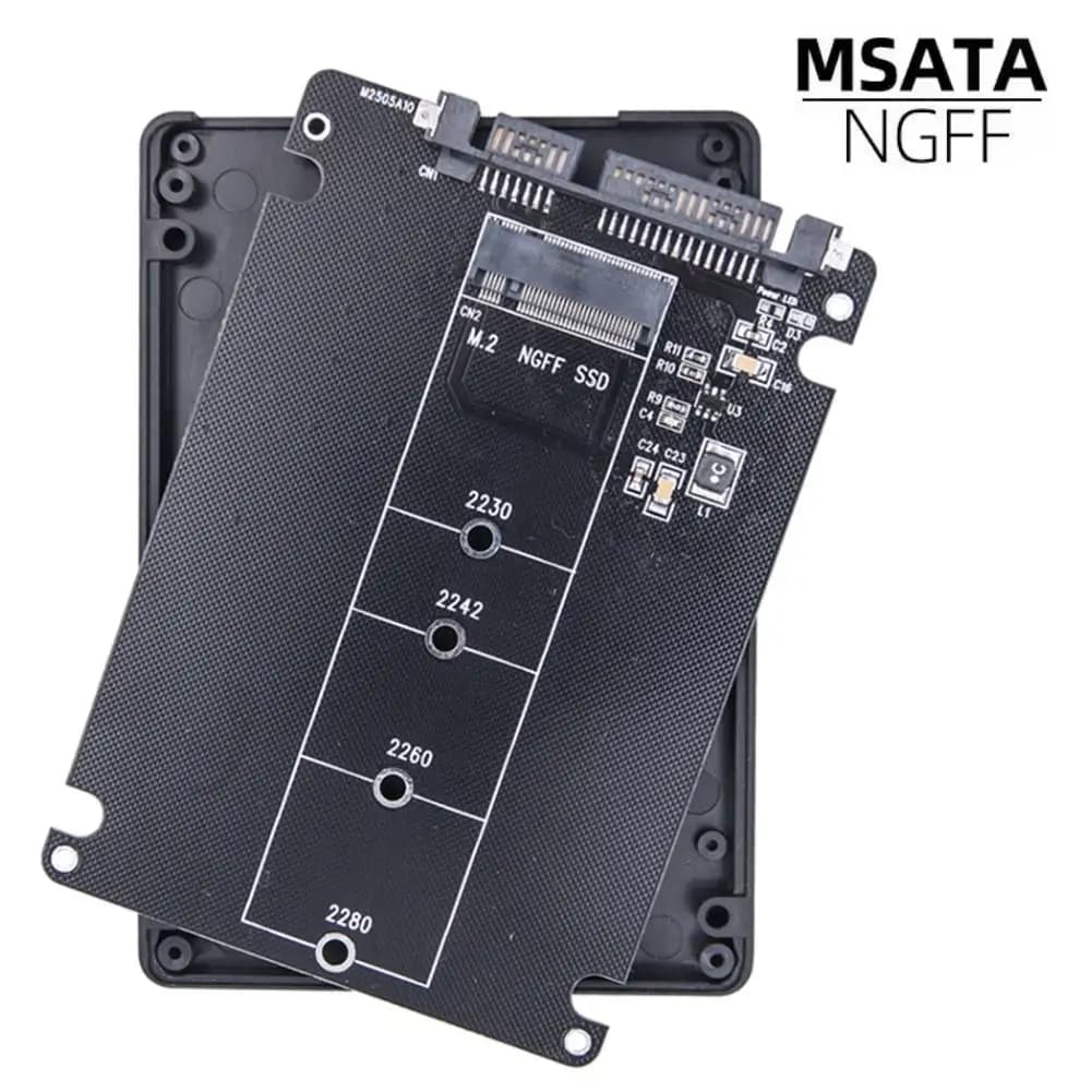 SATA3.0 6Gbps M.2 NGFF SSD a SATA3 Scheda adattatore M2 NGFF SSD a SATA3.0 Scatola per disco rigido esterno Scheda adattatore per disco rigido per PC